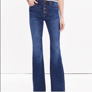 Madewell flea market flares with cropped hem line